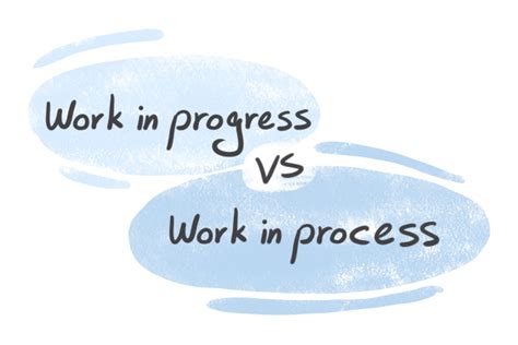work in progress vs work in process.